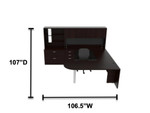 Cherryman Office Furniture Cherryman Amber Series AM-369 Modern U Shaped Executive Desk Set 