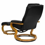  Flash Furniture Leather and Wood Recliner 