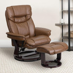  Flash Furniture Light Brown Leather Recliner 