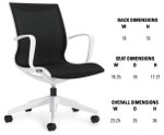 Global Total Office 8457 Solar Mesh Chair with Alabaster Frame (4 Colors Available!)