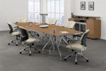  Global Total Office Flip Top Bungee Table Set (3 Sizes Available!) 
