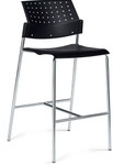 Global Total Office Sonic Armless Modern Bar Stool 6558