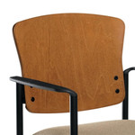 Global Total Office Global Twilight Series Armchair Bar Stool with Wood Back - 2188 