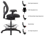 Eurotech Seating Apollo Series Mesh Back Task Stool DFT9800 by Eurotech Seating