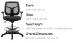 Eurotech Seating Apollo Series Mesh Back Task Stool DFT9800 by Eurotech Seating