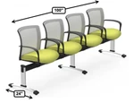 Global Total Office Global Vion VON502 Mesh Back Beam Chair with Arms (Designer Color Combinations!)