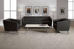 Global Total Office Global Wind Series 3 Piece Vinyl Lounge Furniture Set