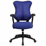  Flash Furniture Modern Blue Mesh Back Office Chair with Adjustable Arms 