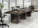 Global Total Office Global Zira Series 10' Boat Shaped Conference Table Z48120BE (Available with Power!)