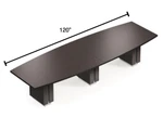 Global Total Office Global Zira Series 10' Boat Shaped Conference Table Z48120BE (Available with Power!)