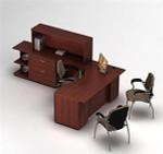 Global Total Office Global Zira Series Contemporary L Desk 