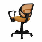  Flash Furniture Orange Mesh Chair with Arms 