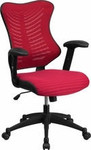  Flash Furniture Red Mesh Ergonomic Computer Chair with Arms 