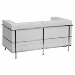  Flash Furniture Regal Series White Leather Love Seat 