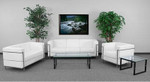  Flash Furniture Regal Series White Leather Reception Seating Set 