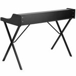  Flash Furniture Small Black Computer Desk with Top Shelf 