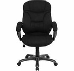  Flash Furniture Contemporary Black Microfiber Office Chair 