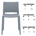 Global Total Office Global Bakhita Armless Polymer Stack Chair 6751