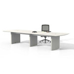 Mayline Group Medina Textured Sea Salt Finished 14' Conference Table by Mayline (Available With Power!)