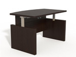 Mayline Group Mayline Aberdeen 72" Height Adjustable Bow Front Desk ABDH7242