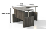 Mayline Group Mayline Aberdeen Ergonomic Bow Front L-Desk AT56