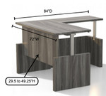Mayline Group Mayline Aberdeen Height Adjustable L-Desk AT58