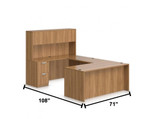 Offices To Go OTG Superior Laminate U-Desk SL-15 In Autumn Walnut