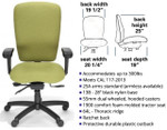 RFM Preferred Seating Rainier High Back Managers Chair R8