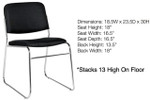 Offices To Go 11697 Sled Base Stack Chair