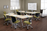 Global Total Office Global 13' Modular Bungee Table Set for Conference and Training Areas 