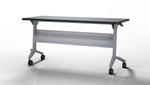 Mayline Group Mayline Flip-N-Go LF1848 48" x 18" Nesting Training Table with Silver Base (2 Finish Options Available!)