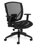  Offices To Go 2821 Black Mesh Synchro Tilt Task Chair 