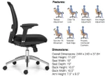 Offices To Go Black Mesh Executive Chair 10904B