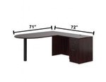Offices To Go D-Island Desk In Mahogany