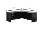  Offices To Go Espresso Corner Desk with Pedestal SL-26-AEL 