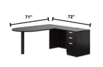 Offices To Go Executive Corner Desk Layout SL-24-AEL with Espresso Finish