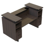 Safco Products Safco Mirella 78" Floating Glass Top Reception Desk MRRD78 (4 Finish Options!)