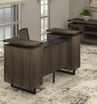 Safco Products Safco Mirella 78" Floating Glass Top Reception Desk MRRD78 (4 Finish Options!)