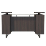 Safco Products Safco Mirella 78" Floating Glass Top Reception Desk MRRD78 (4 Finish Options!)