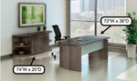 Mayline Group Mayline Medina 72" Desk with File Cabinet and Bookcases 