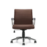 Offices To Go Luxhide Leather Office Chair with Ribbed Back - OTG11734B