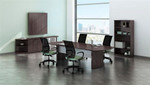 Mayline Group Mayline Medina 8' Mocha Conference Table with Silver Frame Accents