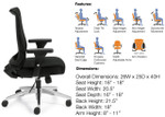 Offices To Go Mesh Back Executive Chair 11325B