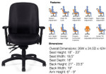 Offices To Go Multi-Function Task Chair with Arms 11710