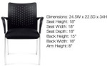 Offices To Go Stackable Occasional Chair with Arms 11740B