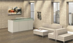 Mayline Group Mayline Medina MNRSLBF Reception Desk with Textured Sea Salt Finish