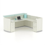 Mayline Group Mayline Medina MNRSLBF Reception Desk with Textured Sea Salt Finish 