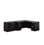 Offices To Go Superior Laminate L Shaped Desk with Freestanding File Cabinet SL-N (5 Finishes Available!)
