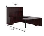  Offices To Go Superior Laminate Series Mahogany Desk Configuration SL-19-AML 