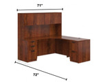  Offices To Go Superior Laminate SL-25 Dark Cherry L-Desk with Hutch 